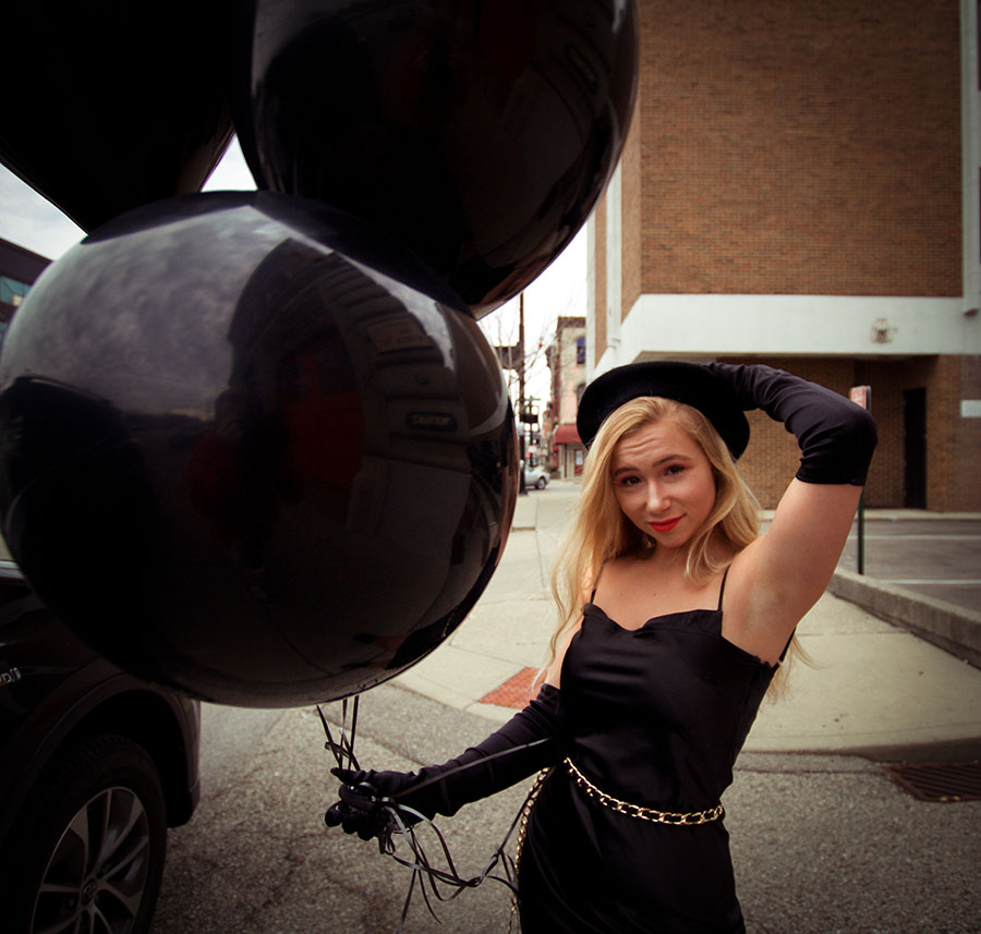 Black balloons